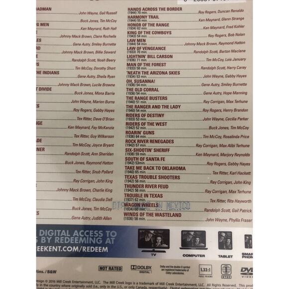 Cowboy Legends 50 Movie Collection DVD Set + Digital John Wayne Roy Rogers NEW - Picture 7 of 9